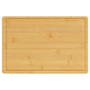 vidaXL Cutting Board Snack Cheese Board with Juice Groove for Kitchen Bamboo-14