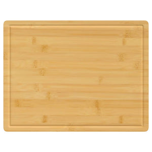 vidaXL Cutting Board Snack Cheese Board with Juice Groove for Kitchen Bamboo-2