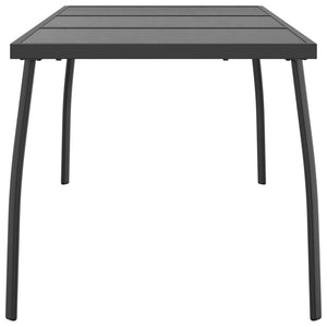 vidaXL Patio Table Outdoor Bistro Table with Metal Frame Anthracite Steel Mesh-26