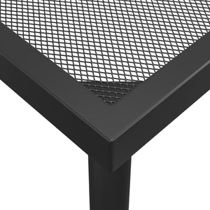 vidaXL Patio Table Outdoor Bistro Table with Metal Frame Anthracite Steel Mesh-1