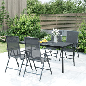 vidaXL Patio Table Outdoor Bistro Table with Metal Frame Anthracite Steel Mesh-17