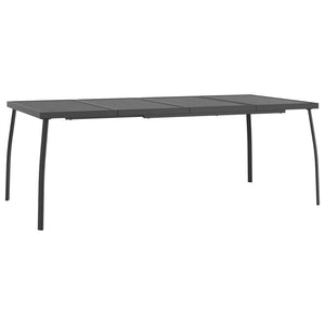 vidaXL Patio Table Outdoor Bistro Table with Metal Frame Anthracite Steel Mesh-4