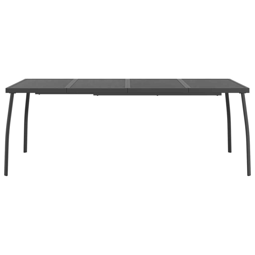 vidaXL Patio Table Outdoor Bistro Table with Metal Frame Anthracite Steel Mesh-13