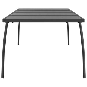 vidaXL Patio Table Outdoor Bistro Table with Metal Frame Anthracite Steel Mesh-16