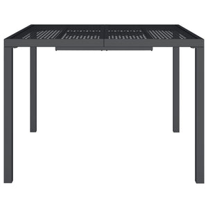 vidaXL Patio Table Patio Furniture Dining Table for Garden Anthracite Steel-23