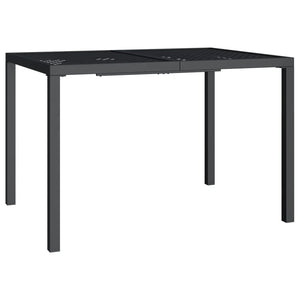 vidaXL Patio Table Patio Furniture Dining Table for Garden Anthracite Steel-29