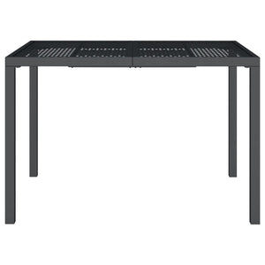 vidaXL Patio Table Patio Furniture Dining Table for Garden Anthracite Steel-2