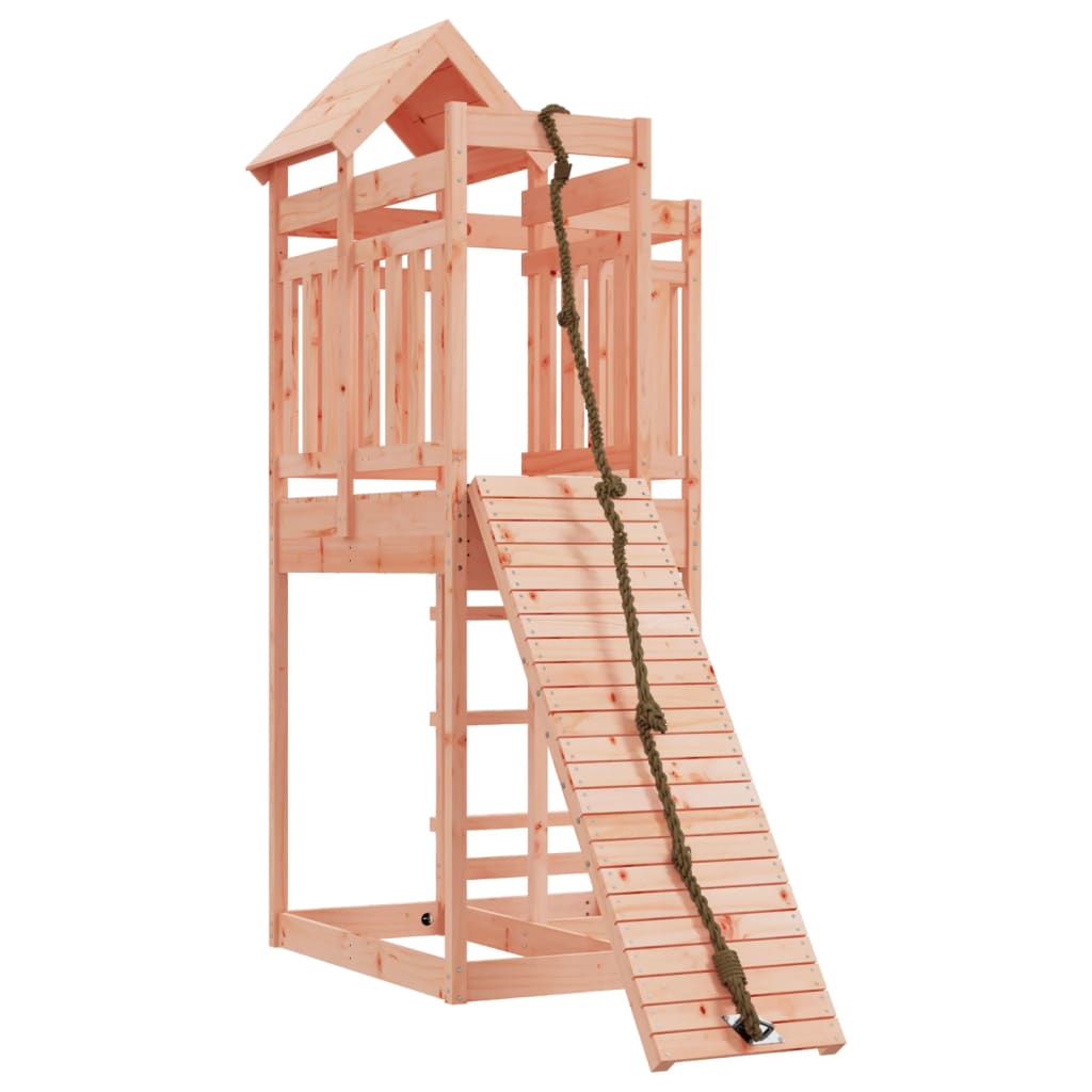 vidaXL Playhouse with Climbing Wall Solid Wood Douglas-1