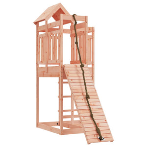 vidaXL Playhouse with Climbing Wall Solid Wood Douglas-1