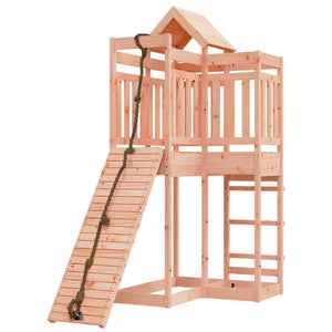 vidaXL Playhouse with Climbing Wall Solid Wood Douglas-2