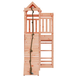 vidaXL Playhouse with Climbing Wall Solid Wood Douglas-3