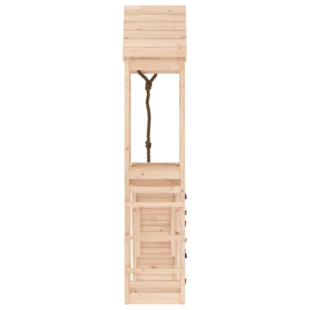 vidaXL Playhouse with Climbing Wall Solid Wood Pine-7