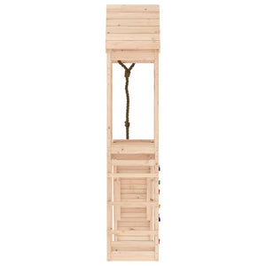 vidaXL Playhouse with Climbing Wall Solid Wood Pine-7