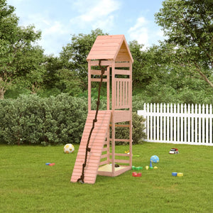 vidaXL Playhouse with Climbing Wall Solid Wood Douglas-0