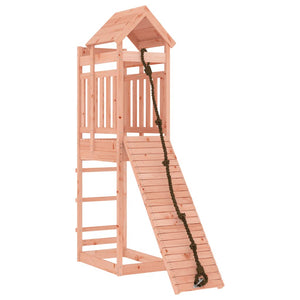 vidaXL Playhouse with Climbing Wall Solid Wood Douglas-1