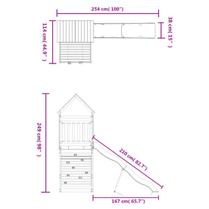 vidaXL Outdoor Playset Solid Wood Pine-2