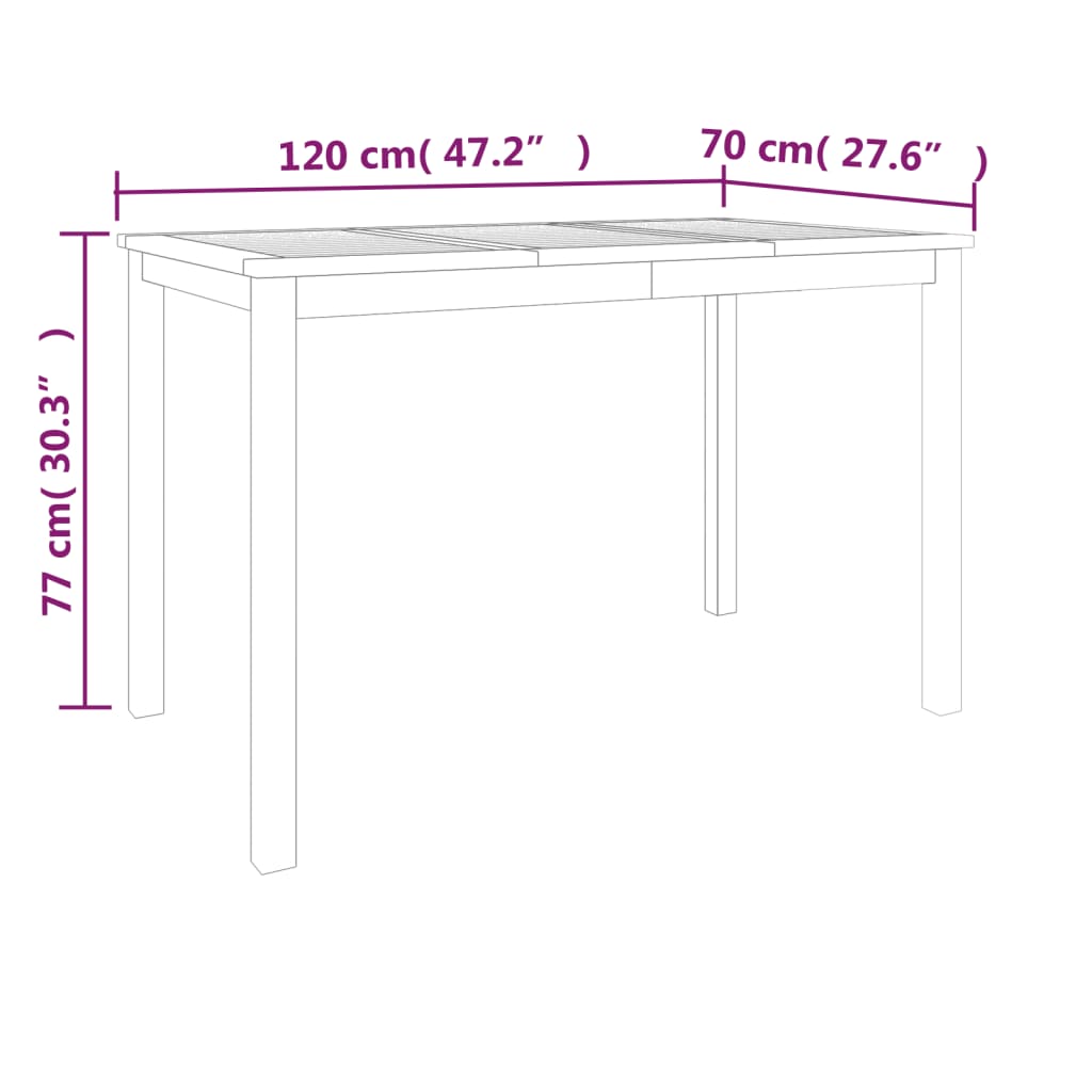 vidaXL Solid Wood Teak Patio Dining Set Garden Outdoor Table Chair 5/7 Piece-12