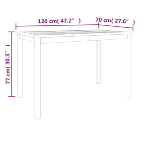 vidaXL Solid Wood Teak Patio Dining Set Garden Outdoor Table Chair 5/7 Piece-12