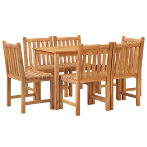 vidaXL Solid Wood Teak Patio Dining Set Garden Outdoor Table Chair 5/7 Piece-17