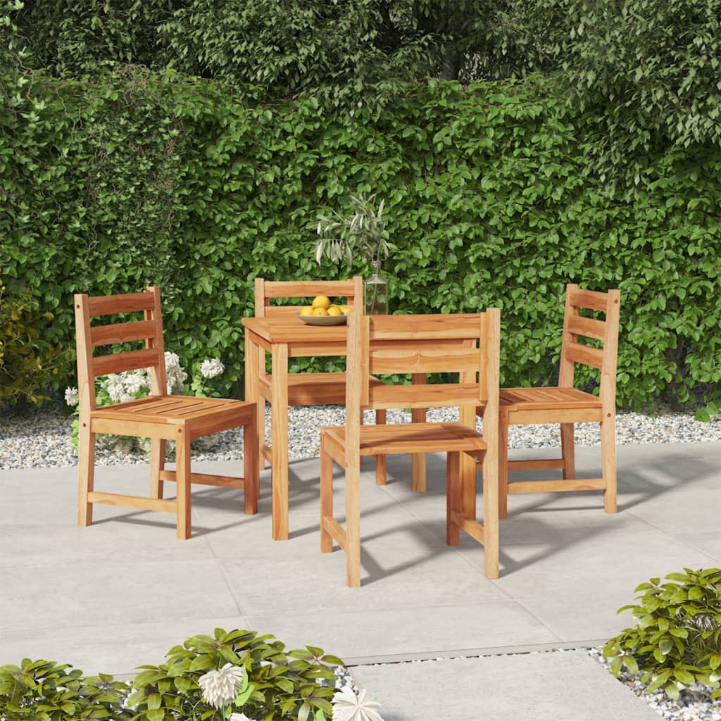 vidaXL Patio Dining Set Garden Outdoor Dining Table and Chairs Solid Teak Wood-6