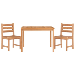 vidaXL Patio Dining Set Garden Outdoor Dining Table and Chairs Solid Teak Wood-2