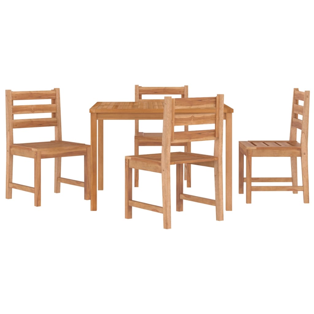 vidaXL Patio Dining Set Garden Outdoor Dining Table and Chairs Solid Teak Wood-19