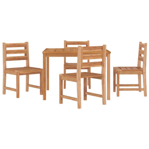 vidaXL Patio Dining Set Garden Outdoor Dining Table and Chairs Solid Teak Wood-4