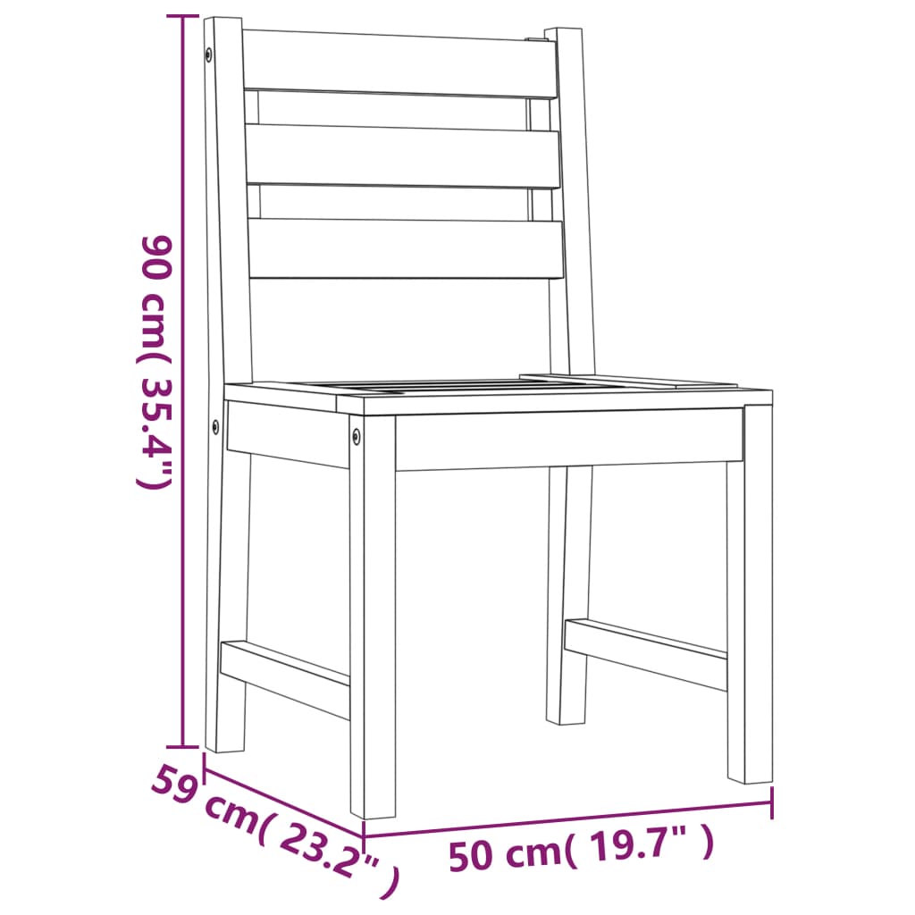 vidaXL Solid Wood Teak Patio Dining Set Seat 5/7 Piece 47.2"/63" Table Length-42