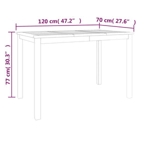 vidaXL Solid Wood Teak Patio Dining Set Seat 5/7 Piece 47.2"/63" Table Length-18