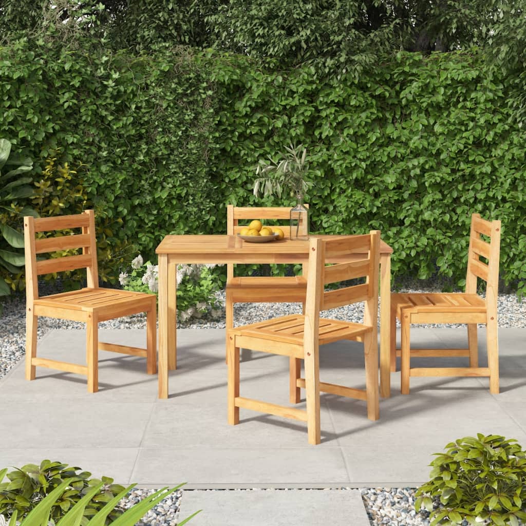 vidaXL Solid Wood Teak Patio Dining Set Seat 5/7 Piece 47.2"/63" Table Length-6