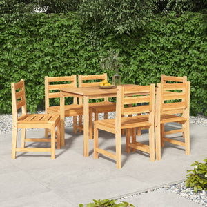 vidaXL Solid Wood Teak Patio Dining Set Seat 5/7 Piece 47.2"/63" Table Length-5