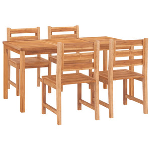 vidaXL Solid Wood Teak Patio Dining Set Seat 5/7 Piece 47.2"/63" Table Length-2