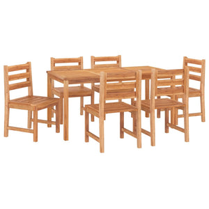 vidaXL Solid Wood Teak Patio Dining Set Seat 5/7 Piece 47.2"/63" Table Length-4