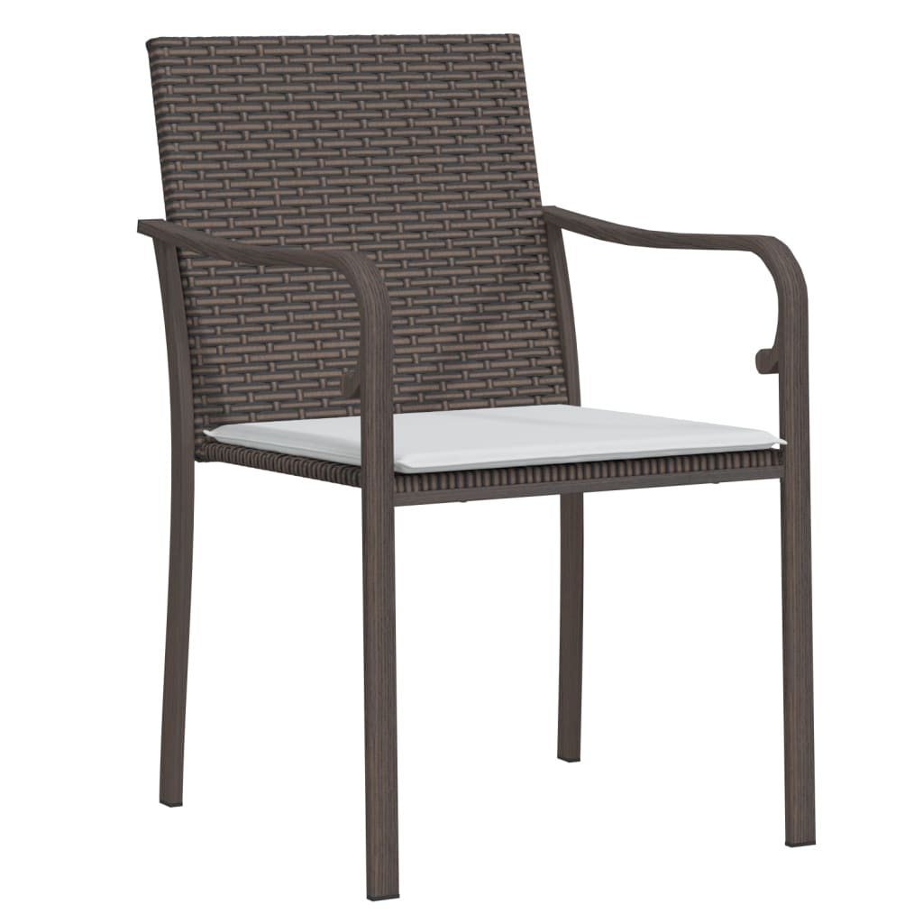 vidaXL Patio Chair Outdoor Seat with Cushions Patio Furniture Poly Rattan-23