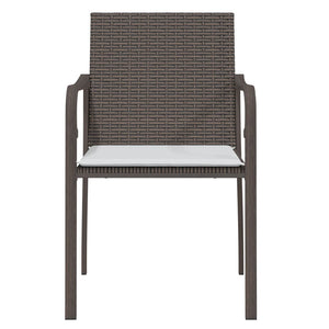 vidaXL Patio Chair Outdoor Seat with Cushions Patio Furniture Poly Rattan-29