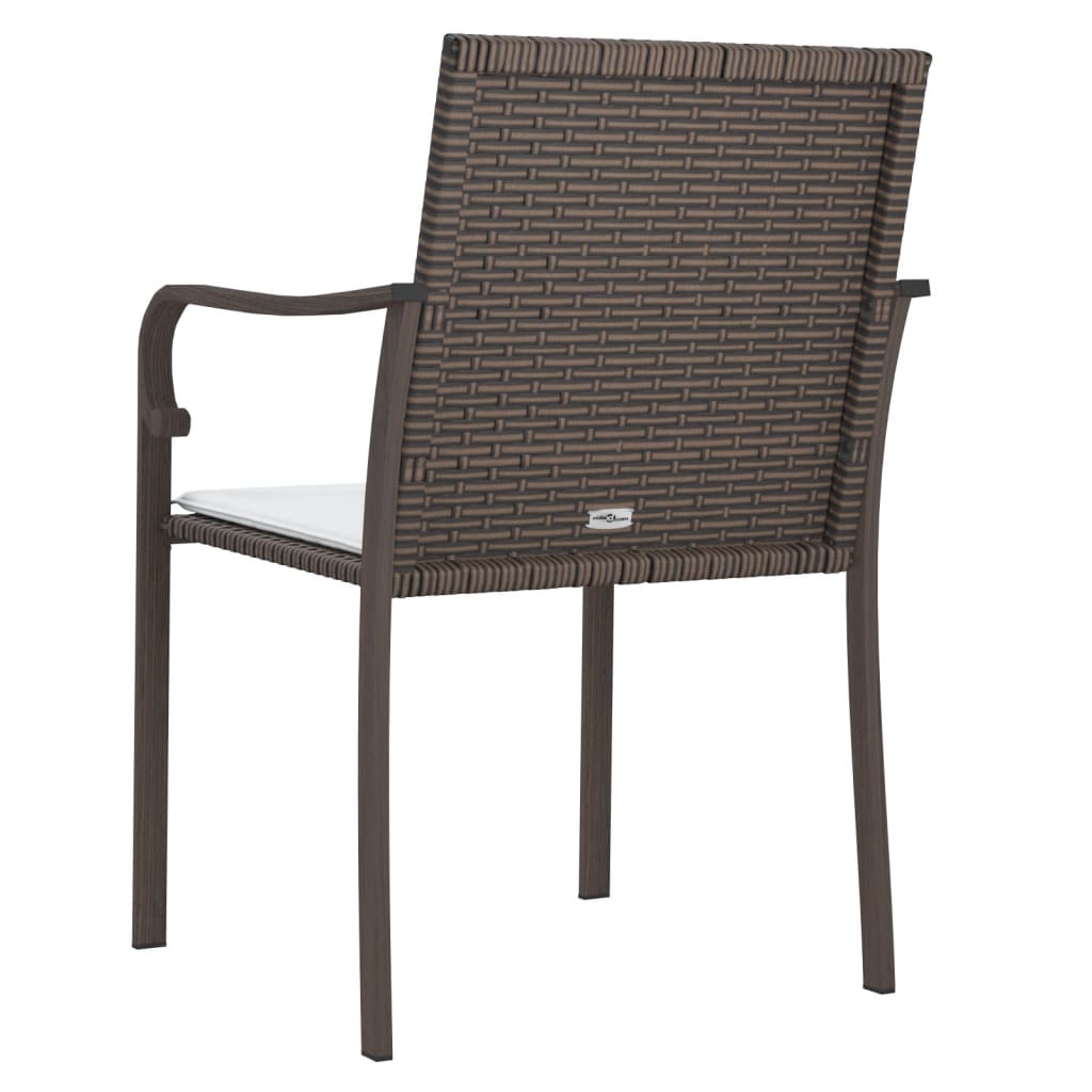 vidaXL Patio Chair Outdoor Seat with Cushions Patio Furniture Poly Rattan-39