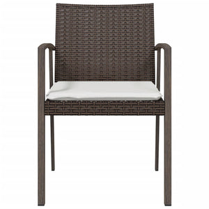 vidaXL Patio Chair Outdoor Seat with Cushions Patio Furniture Poly Rattan-17