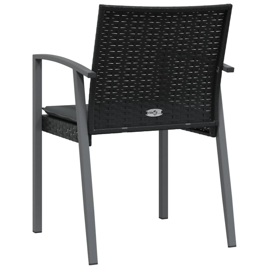 vidaXL Patio Chair Outdoor Seat with Cushions Patio Furniture Poly Rattan-10