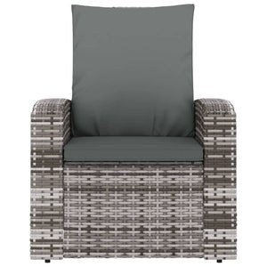 vidaXL Patio Chair Outdoor Furniture Lounger Chair with Cushions Poly Rattan-7