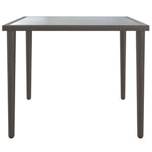 vidaXL Patio Table Gray 18.9"x18.9"x14.6" Steel-1