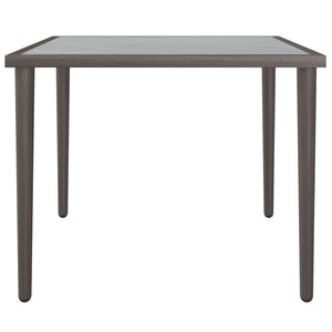 vidaXL Patio Table Gray 18.9"x18.9"x14.6" Steel-2