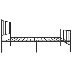 vidaXL Metal Bed Frame with Headboard and Footboard Black 39.4"x78.7"-7