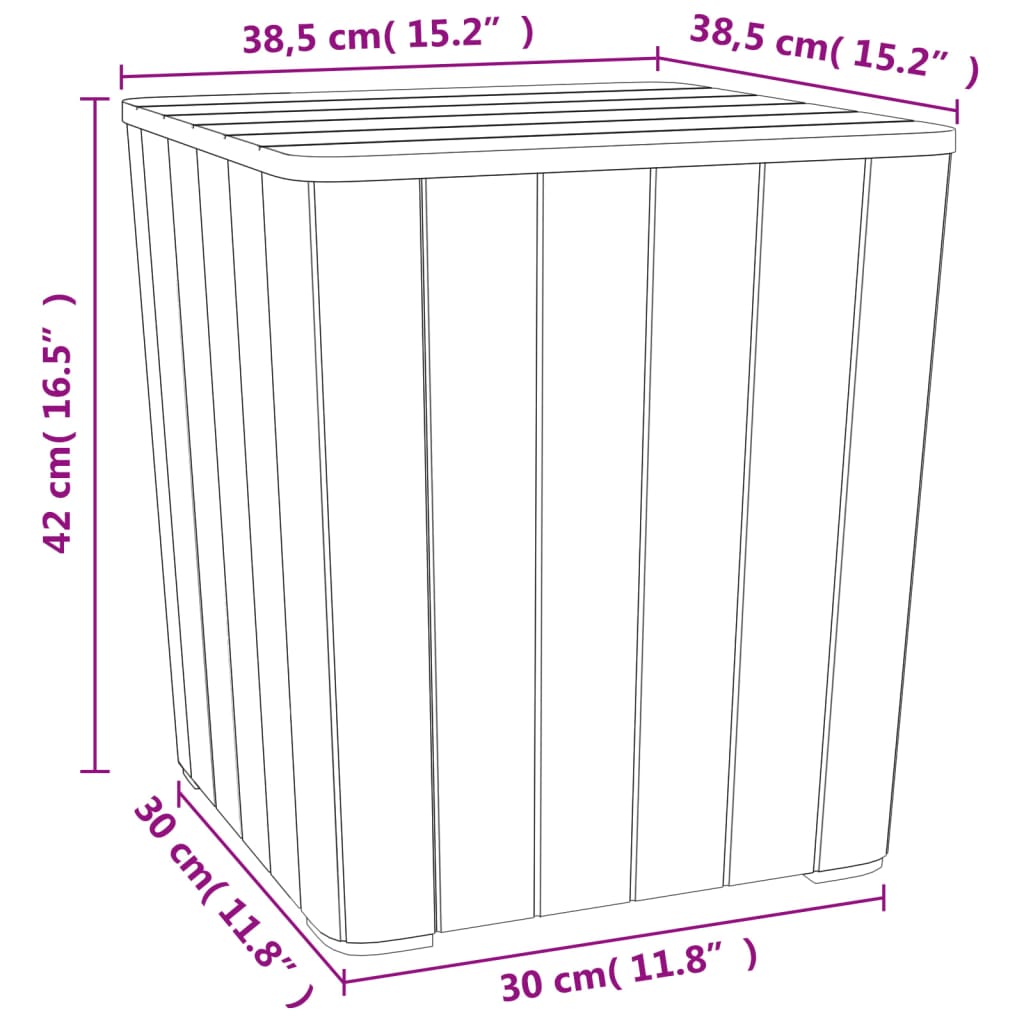 vidaXL Patio Table Outdoor Furniture Coffee Table for Balcony Polypropylene-10