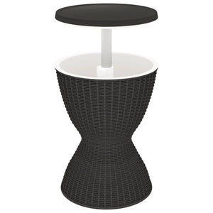 vidaXL Table 3-in-1 Beer and Wine Ice Bucket Cocktail Table Polypropylene-0