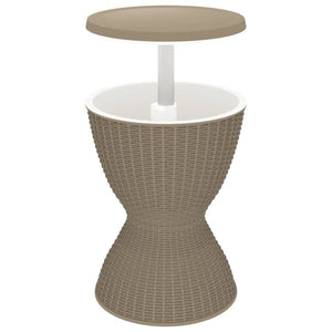 vidaXL Table 3-in-1 Beer and Wine Ice Bucket Cocktail Table Polypropylene-2