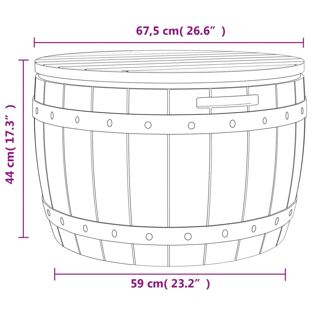 vidaXL Outdoor Storage Box Patio Furniture Garden Storage Chest Polypropylene-15