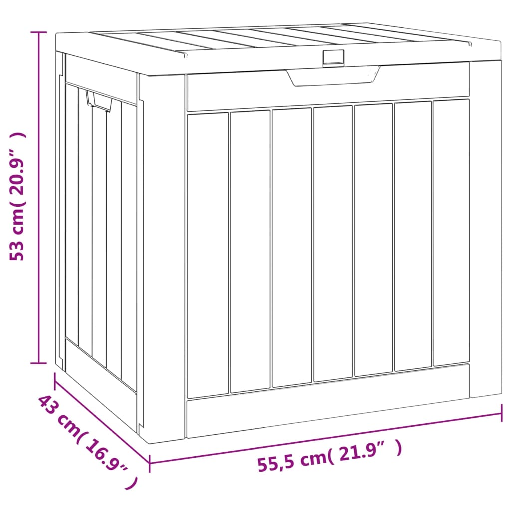 vidaXL Outdoor Storage Box Patio Furniture Garden Storage Chest Polypropylene-10