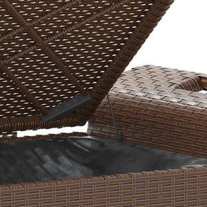 vidaXL Outdoor Storage Bench Patio Rattan Storage Box with Cushion Poly Rattan-22