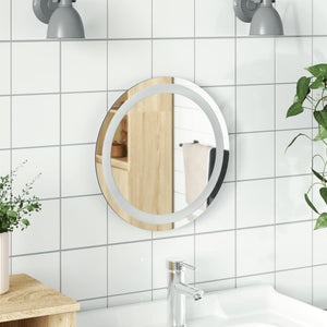 vidaXL LED Bathroom Mirror Wall Mounted Vanity Mirror for Home Bathroom Round-6