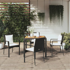 vidaXL Patio Dining Set Outdoor Conversation Set with Cushions Poly Rattan-11